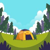 Camping on Summer Background vector