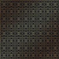 Abstract gold geometric pattern art deco style on black background. vector
