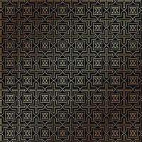 Abstract gold geometric pattern art deco style on black background. vector