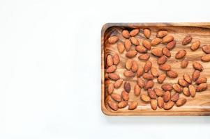 Salted roasted almonds photo