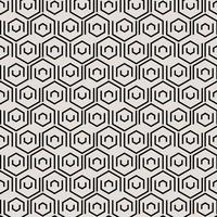Abstract black geometric tiles pattern with hexagonal elements. vector