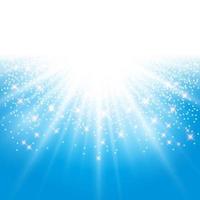 sunlight effect sparkle on blue background with glitter copy space. Abstract vector