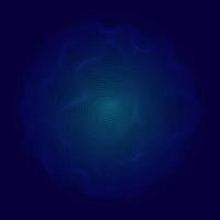 Abstract glowing blue circle grid pattern dynamic particles on dark background vector