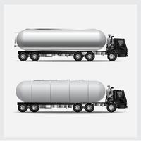 Cargo Trucks Transportation Vector Illustration Set