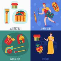 Ilustración de vector de concepto de diseño de Roma antigua