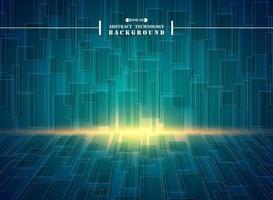 Abstract of futuristic hi tech blue square geometric pattern background. vector