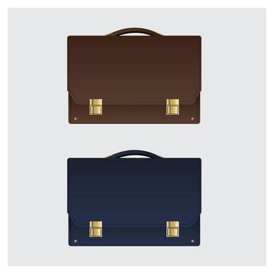 Business Leather Briefcase Set