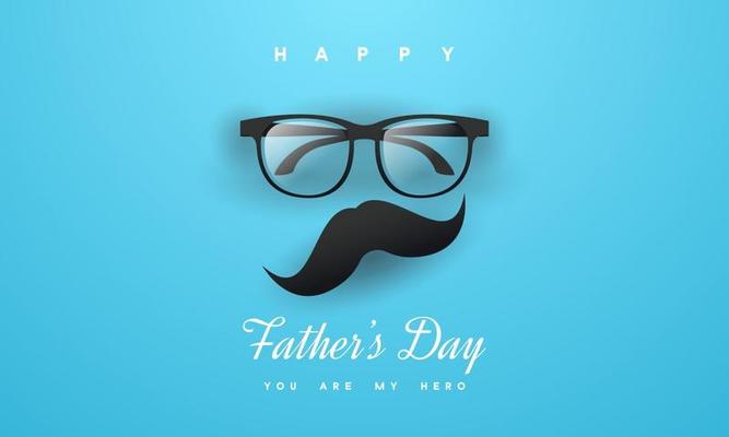 Happy father day with square frame