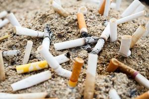 cigarettes on ashtray photo