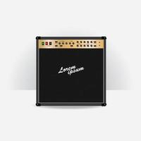 Guitar amplifier set vector illustration