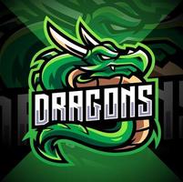 Dragon esport mascot vector