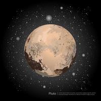Planet Pluto Vector Illustration