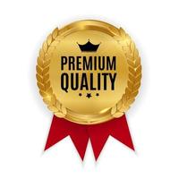 Premium Quality Gold Medal Badge  Label Seal vector