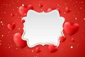 Valentine s Day Background Design Template for advertising or web or social media and fashion ads vector
