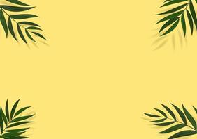 Abstract Realistic Green Palm Leaf Tropical Background vector