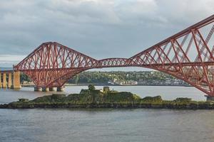 The Forth Rail Bridge Scotland connecting South Queensferry Edinburgh with North Queensferry Fife photo