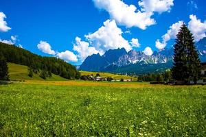 Dolomite peaks and Cortina D Ampezzo photo