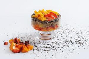 Chia seed pudding with berries photo