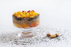 Chia seed pudding with berries photo