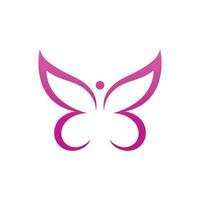 plantilla de vector de logotipo de mariposa de belleza