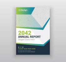 informe anual de negocios folleto y diseño de plantilla de folleto vector