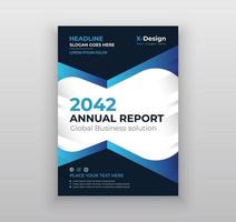 Annual report business flyer and brochure template design vector