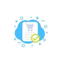 online order and e commerce and shopping icon vector