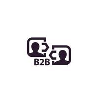 b2b commerce and business concept icon vector