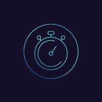 chronometer or stopwatch linear icon vector