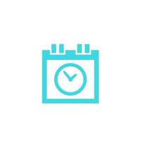 Schedule icon on white vector