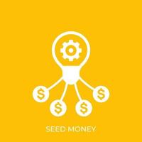 seed money and funding vector icon