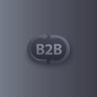 logotipo de vector de comercio b2b con flechas