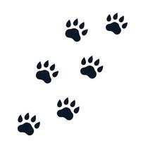 paw footprints on white vector