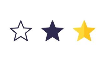Star icons vector