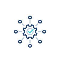production and efficiency vector line icon