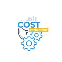 cost reduction vector illustration