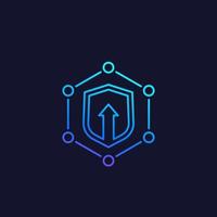 security increase vector line icon