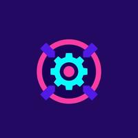 Integration system icon for web and apps vector