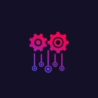 automation concept vector icon with gradient