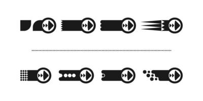 This is a set of new stylish flat arrows in a circle with an unusual finish vector