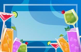 Summer Drinks Background vector