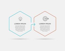 Vector infographic template with icons and 2 options or steps Infographics for business concept