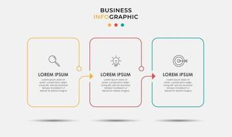 Vector Infographic design business template with icons and 3 three options or steps Can be used for process diagram presentations