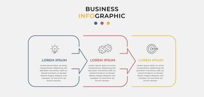 Vector Infographic design business template with icons and 3 three options or steps Can be used for process diagram presentations