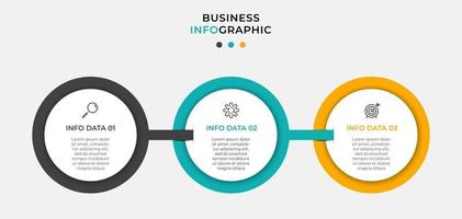 Vector Infographic design business template with icons and 3 three options or steps Can be used for process diagram presentations