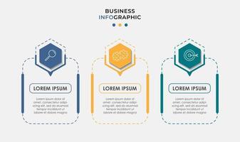 Vector Infographic design business template with icons and 3 three options or steps Can be used for process diagram presentations
