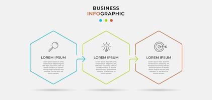 Vector Infographic design business template with icons and 3 three options or steps Can be used for process diagram presentations