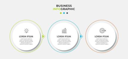 Vector Infographic design business template with icons and 3 three options or steps Can be used for process diagram presentations