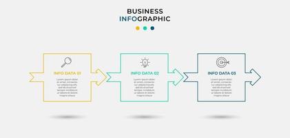Vector Infographic design business template with icons and 3 three options or steps Can be used for process diagram presentations