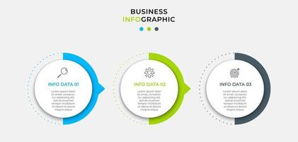 Vector Infographic design business template with icons and 3 three options or steps Can be used for process diagram presentations